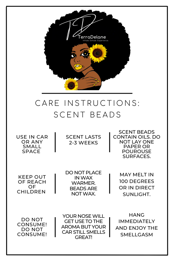 Scent Bead Care Instructions