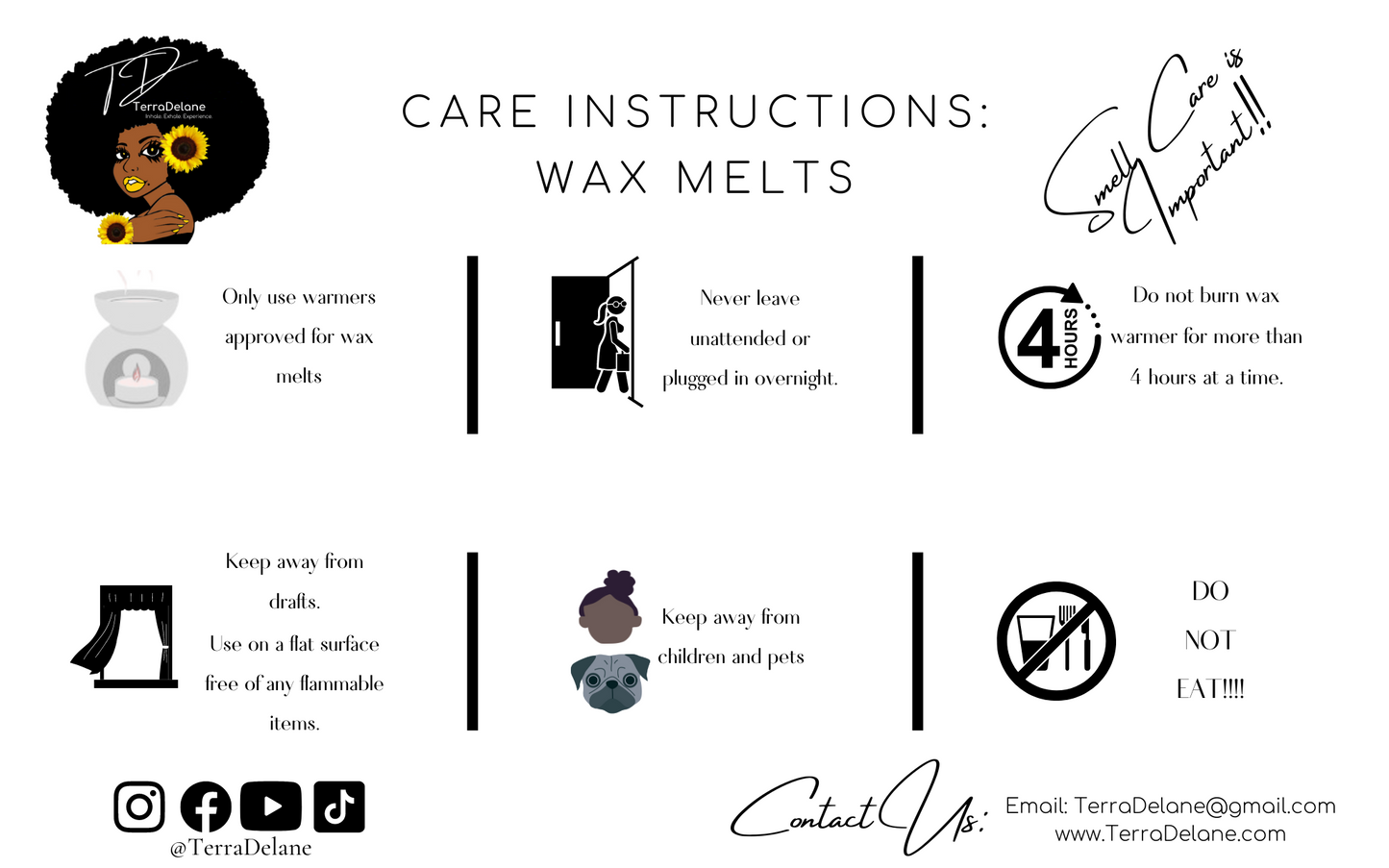 Wax Melt Care Instructions